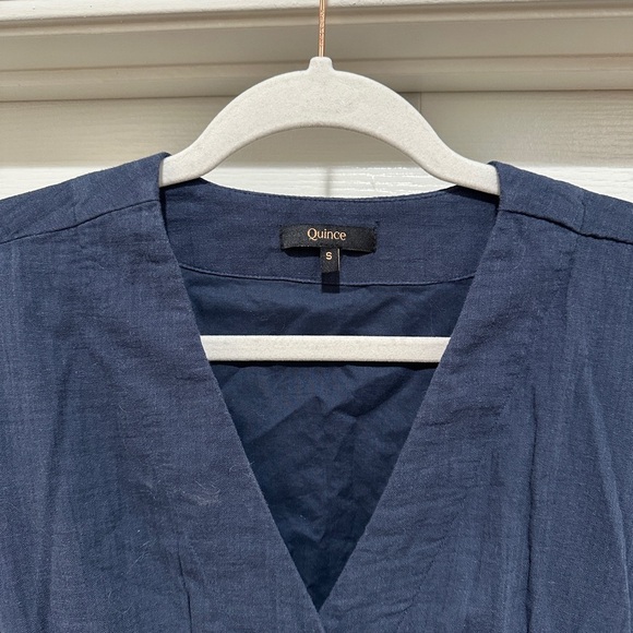 Quince Organic Cotton Gauze Maternity Midi Dress - Picture 5 of 7